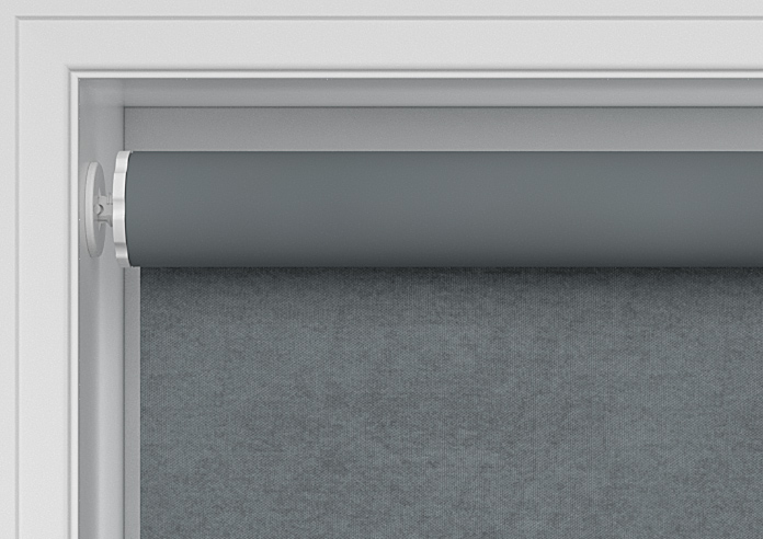 Flori Faux Suede (Blackout), Moody Grey - Twist&Fit Roller Blind - Image 9
